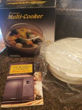NWOT - Microwave Multi-Cooker By Imperial - Clear and Cream- In Original Package